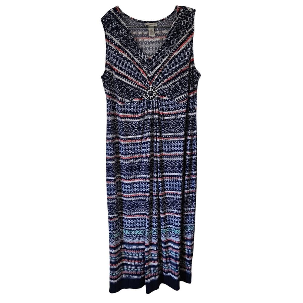 Catherines Women's Sleeveless Tank Multicolored Dress Plus Size 14/16